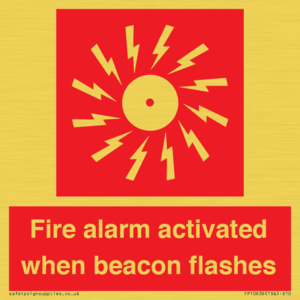 Fire alarm activated when beacon flashes